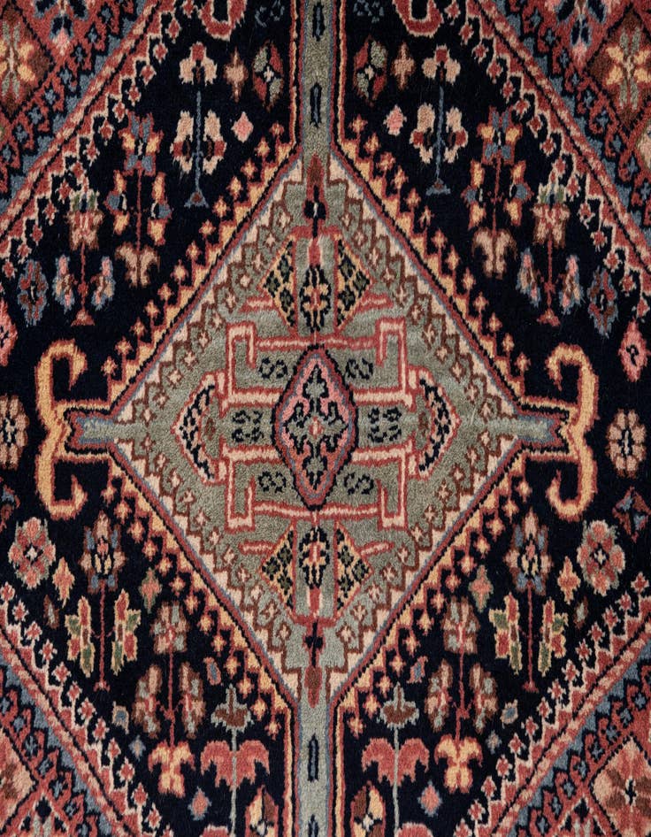 Detail image of 3' x 9' 9  Hand Knotted Shirvan Wool Runner Rug