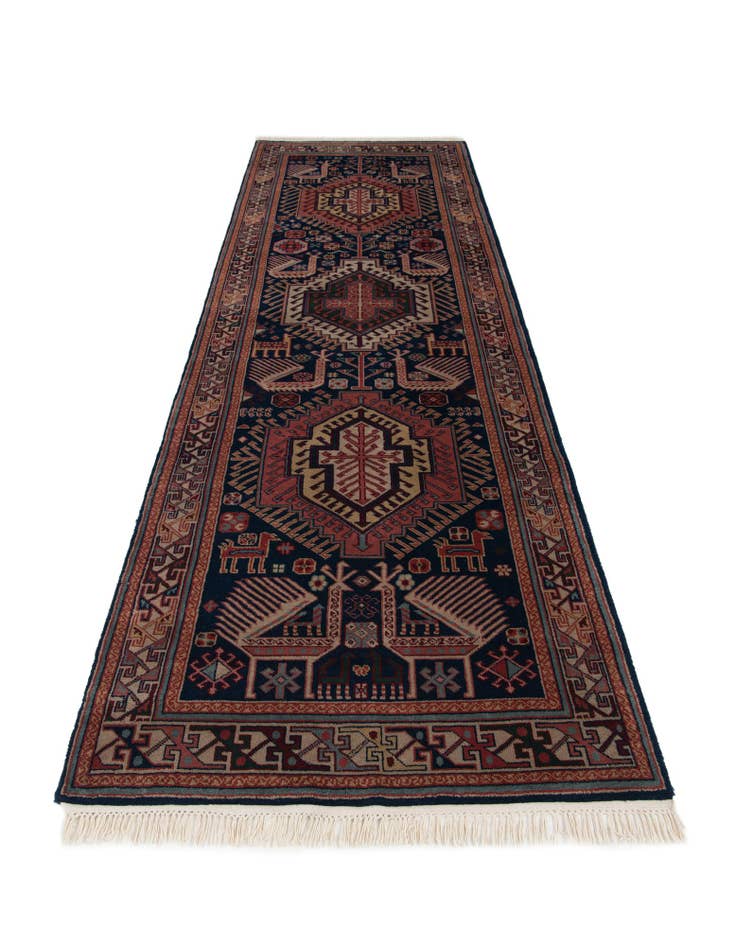 Detail image of 3' 9 x 11' 7  Hand Knotted Shirvan Wool Runner Rug