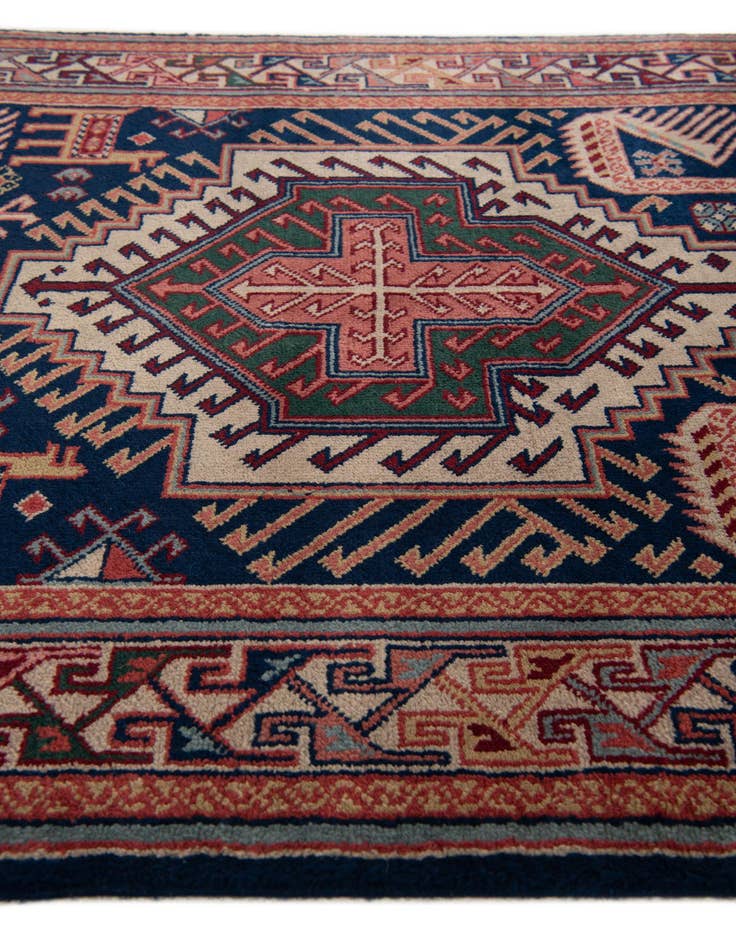 Detail image of 3' 9 x 11' 7  Hand Knotted Shirvan Wool Runner Rug