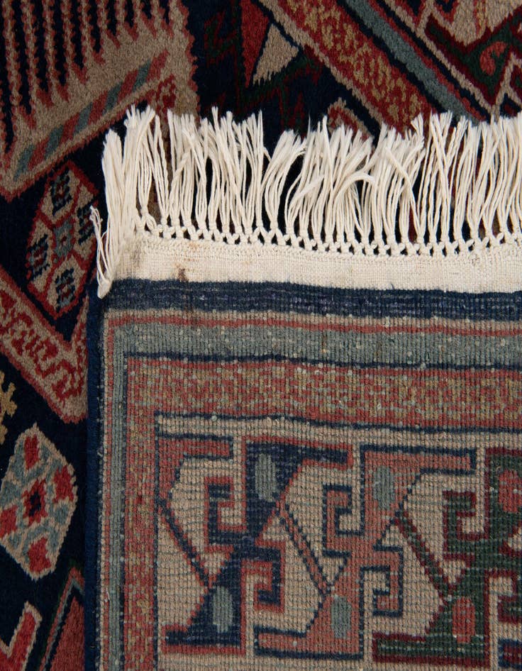 Detail image of 3' 9 x 11' 7  Hand Knotted Shirvan Wool Runner Rug