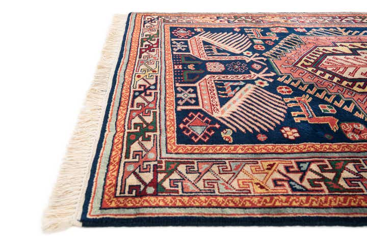 3' 9 x 9' 9 Hand Knotted Shirvan Wool Runner Rug