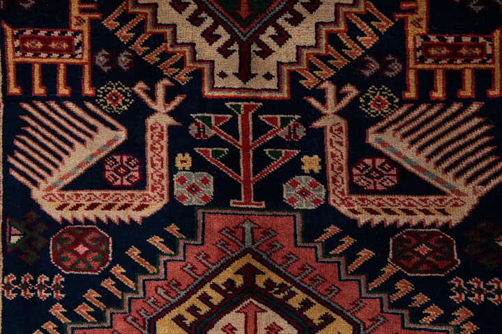 3' 9 x 9' 9 Hand Knotted Shirvan Wool Runner Rug