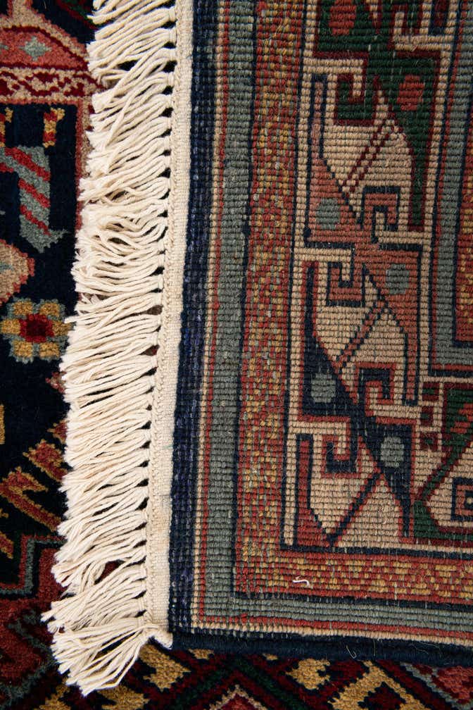3' 9 x 9' 9 Hand Knotted Shirvan Wool Runner Rug