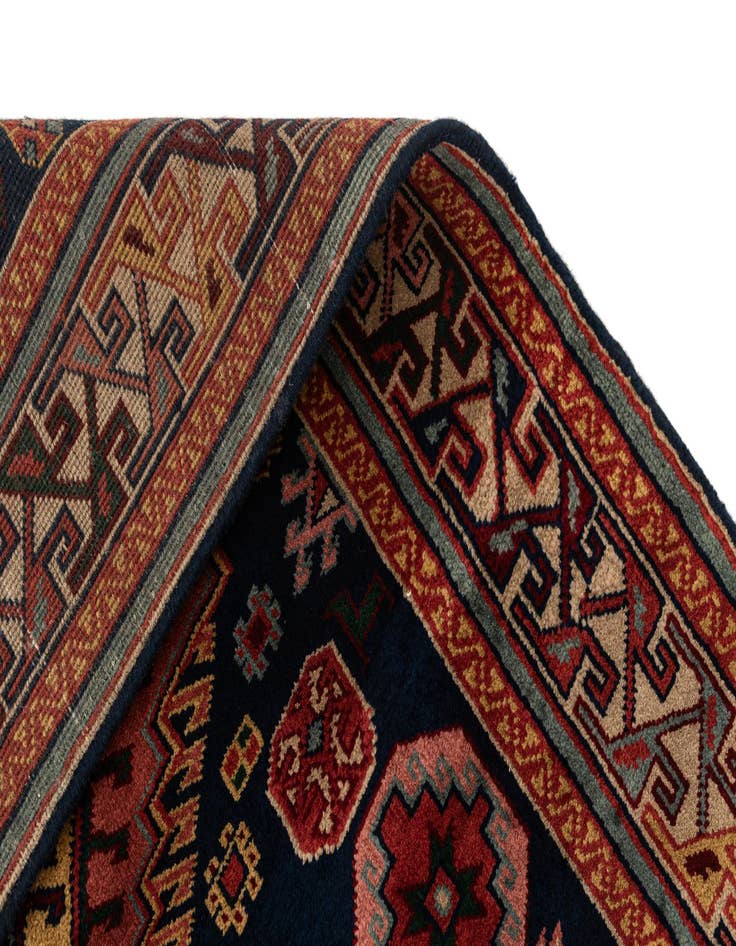 Detail image of 3' 10 x 9' 8 Hand Knotted Shirvan Wool Runner Rug