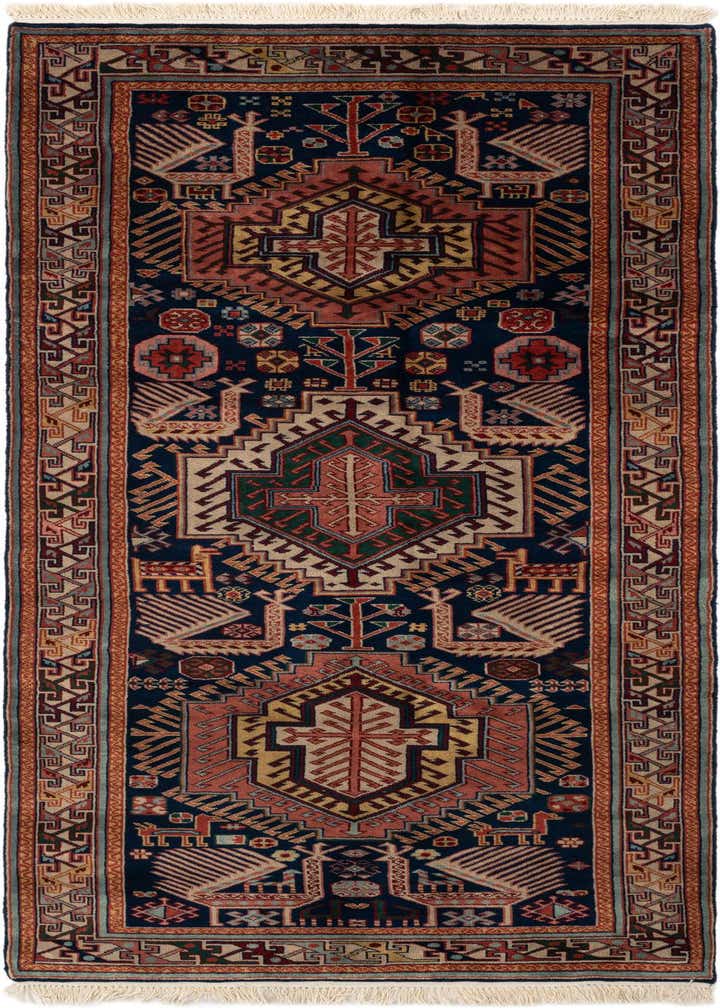 3' 10 x 9' 8 Hand Knotted Shirvan Wool Runner Rug