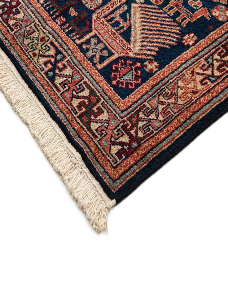 Detail image of 3' 7 x 10' Hand Knotted Shirvan Oriental Wool Runner Rug
