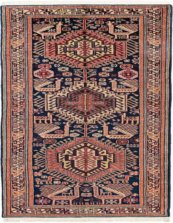 3' 7 x 10' Hand Knotted Shirvan Oriental Wool Runner Rug