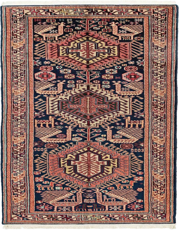Detail image of 3' 7 x 10' Hand Knotted Shirvan Oriental Wool Runner Rug