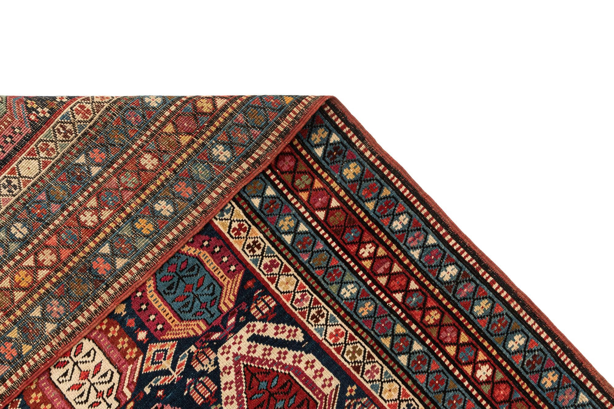 3' 10 x 9' 10 Hand Knotted Shirvan Wool Runner Rug