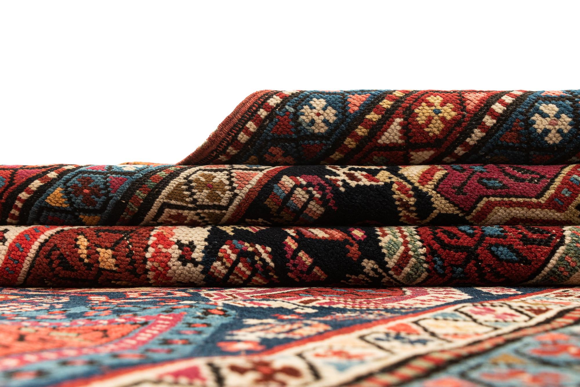 3' 10 x 9' 10 Hand Knotted Shirvan Wool Runner Rug