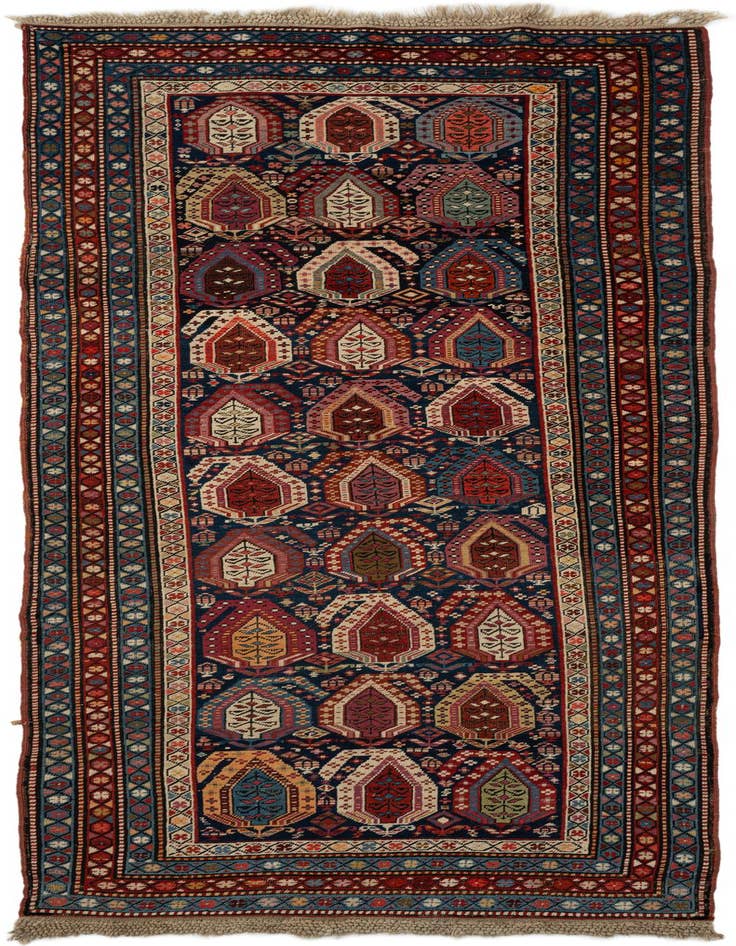Detail image of 3' 10 x 9' 10 Hand Knotted Shirvan Wool Runner Rug