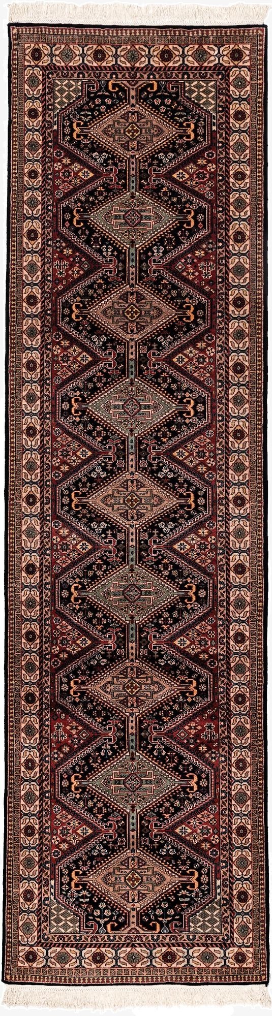 3' x 11' 3  Hand Knotted Shirvan Wool Runner Rug