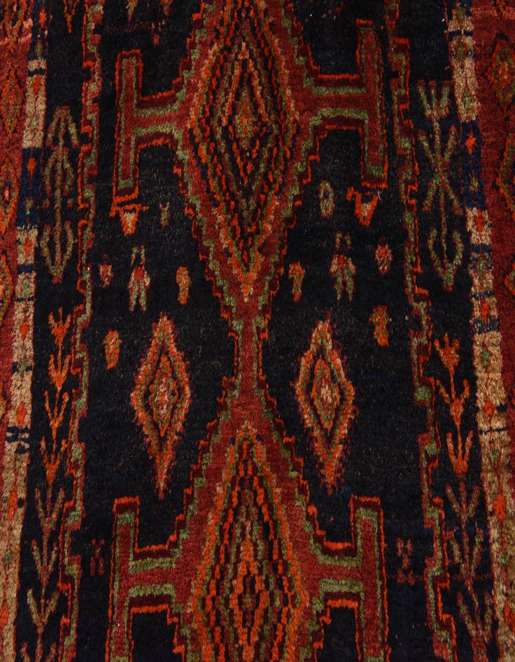 Detail image of 4' 5 x 9' Hand Knotted Sirjan Persian Wool Runner Rug