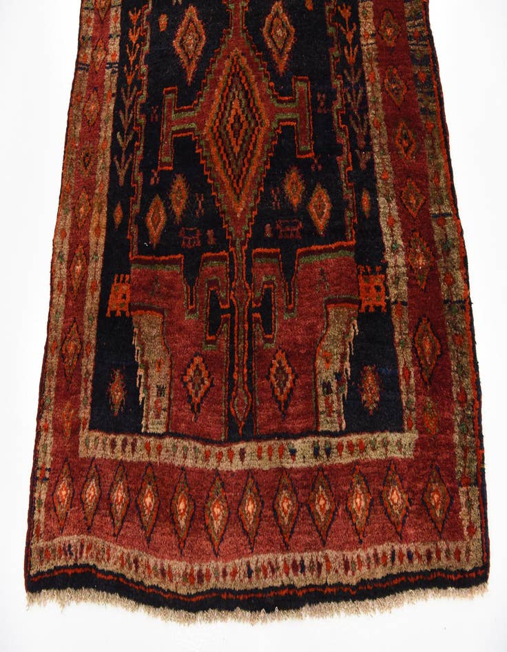 Detail image of 4' 5 x 9' Hand Knotted Sirjan Persian Wool Runner Rug