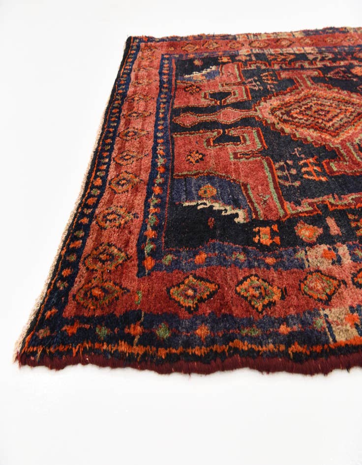Detail image of 4' 5 x 9' Hand Knotted Sirjan Persian Wool Runner Rug