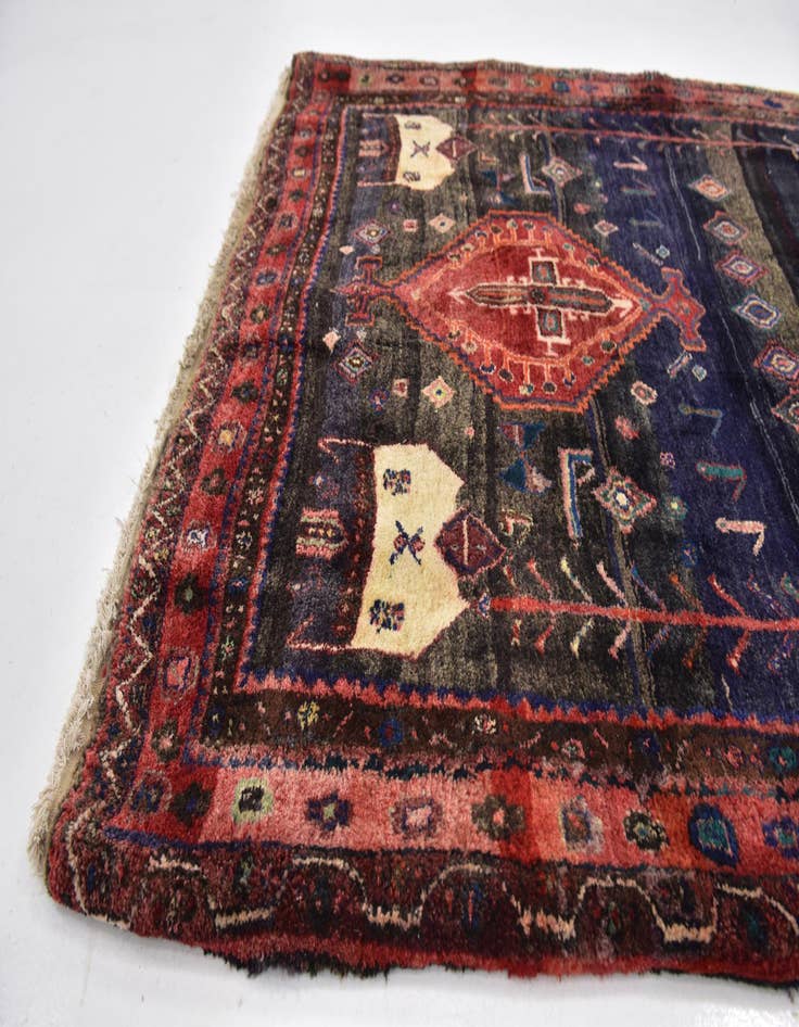 Detail image of 4' 5 x 9' 10 Hand Knotted Sirjan Persian Wool Runner Rug