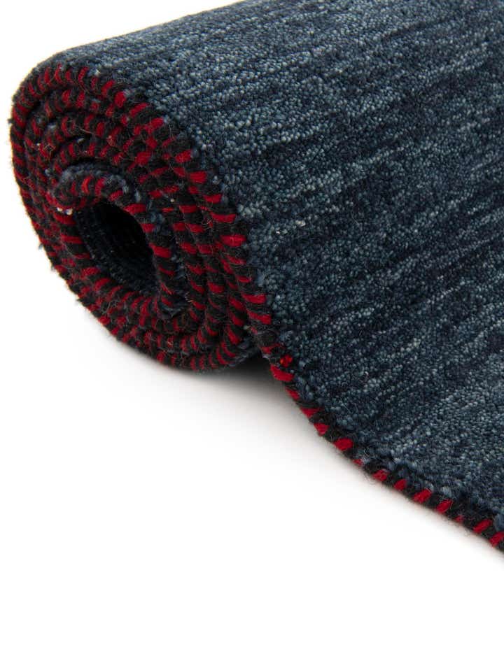 2' 7 x 6' 7 Hand Knotted Solid Gabbeh Wool Runner Rug
