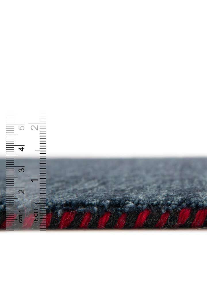2' 7 x 6' 7 Hand Knotted Solid Gabbeh Wool Runner Rug