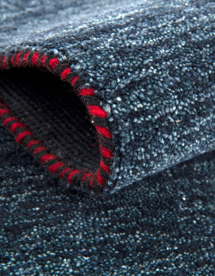 Detail image of 2' 7 x 6' 7 Hand Knotted Solid Gabbeh Wool Runner Rug