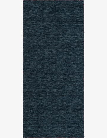 2' 7 x 6' 7 Hand Knotted Solid Gabbeh Wool Runner Rug