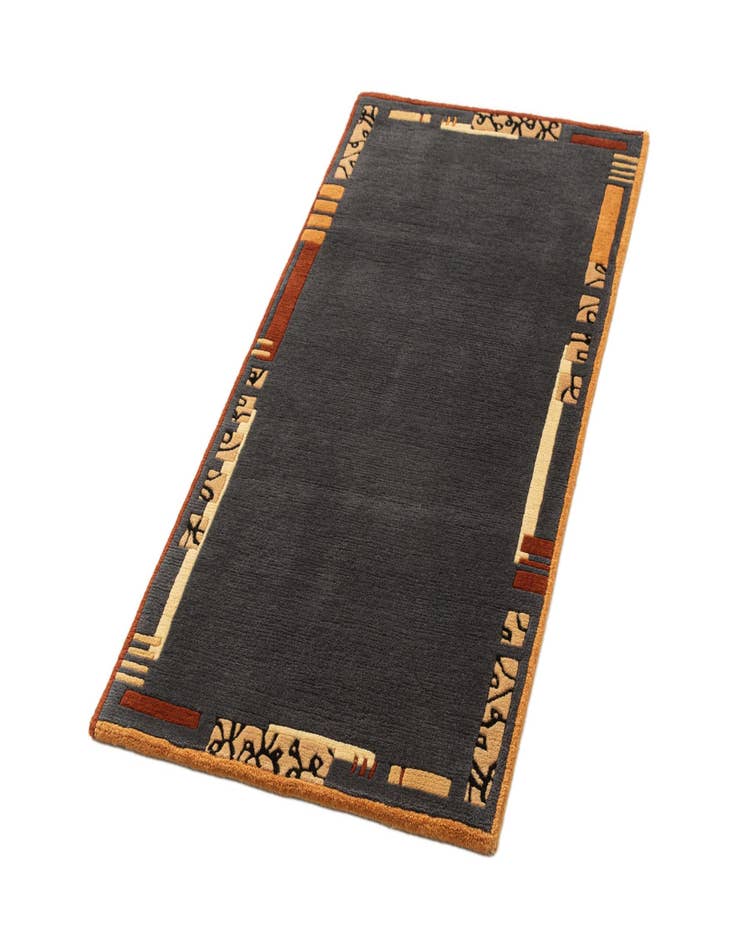 Detail image of 2' 3 x 4' 3  Hand Knotted Tibet Wool Runner Rug