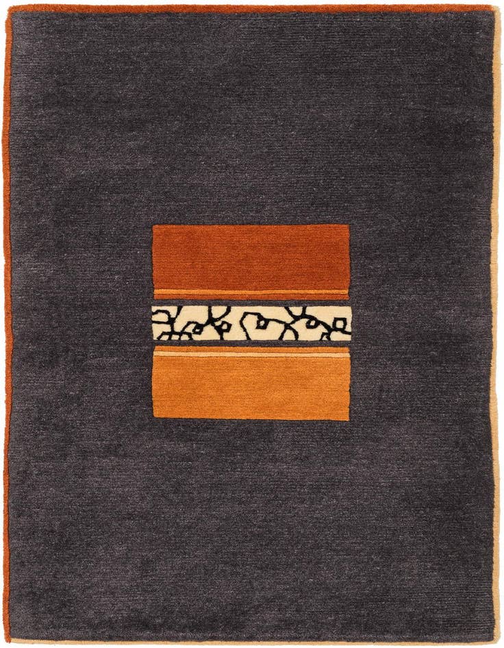 Detail image of 2' 3 x 4' 3 Hand Knotted Tibet Wool Runner Rug
