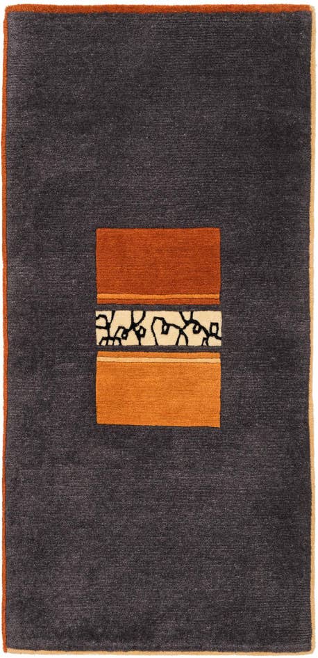 Detail image of 2' 3 x 4' 3 Hand Knotted Tibet Wool Runner Rug