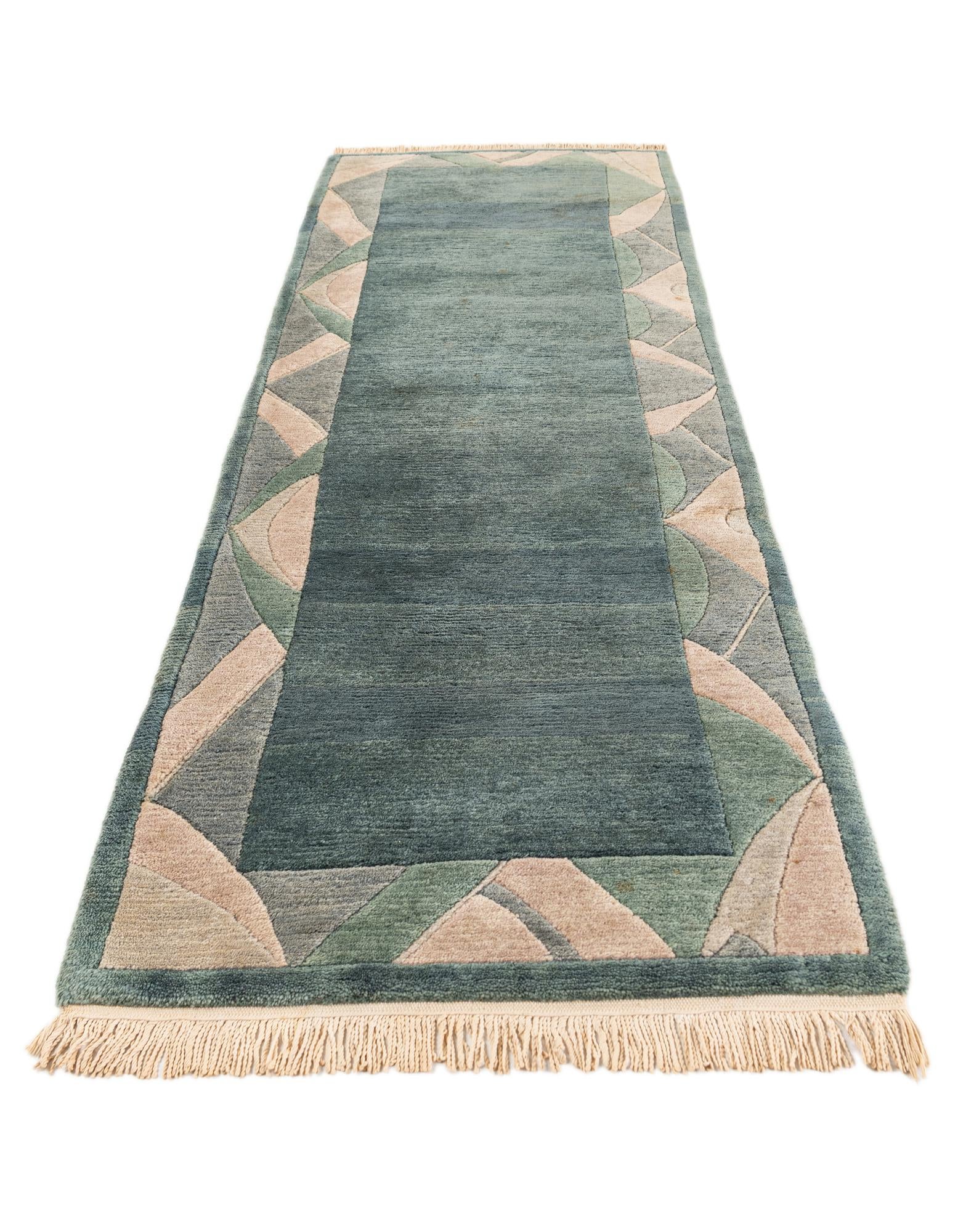 2' 6 x 8' Hand Knotted Tibet Wool Runner Rug