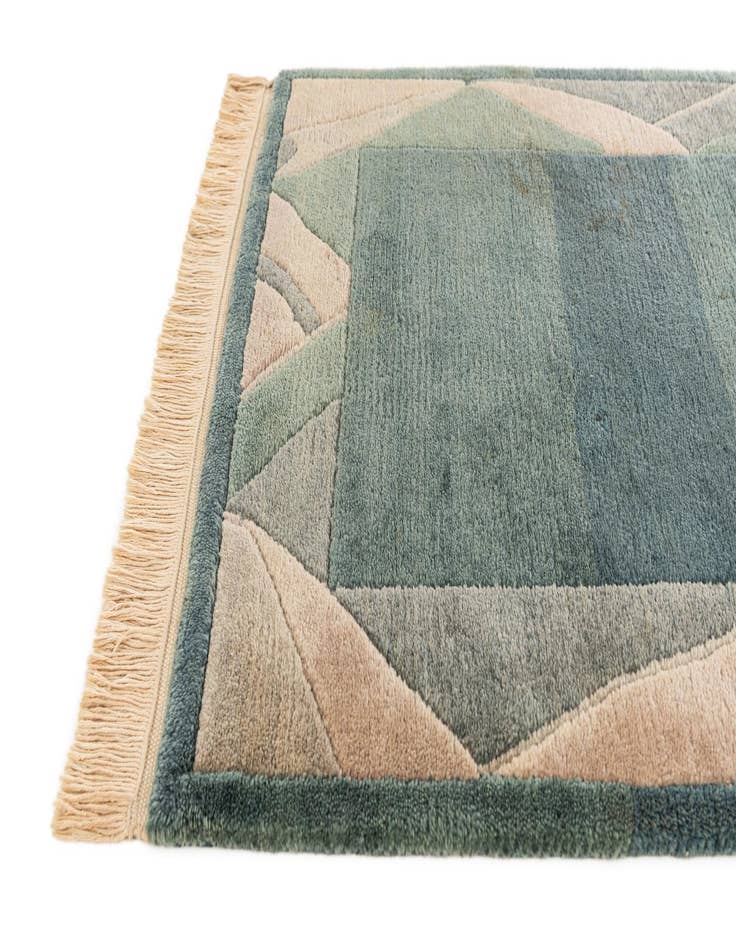 Detail image of 2' 6 x 8'  Hand Knotted Tibet Wool Runner Rug
