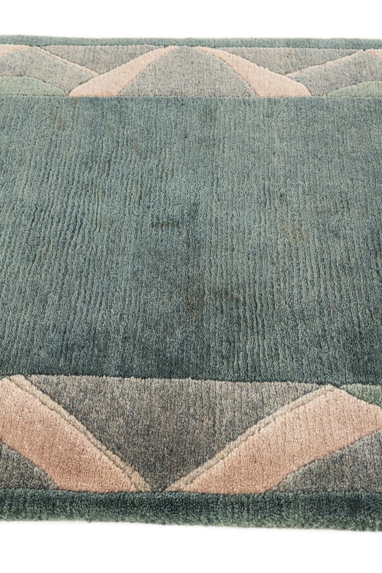 2' 6 x 8' Hand Knotted Tibet Wool Runner Rug