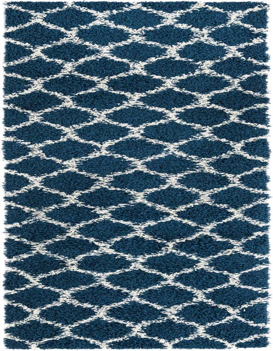 Detail image of 2' 7 x 10' Trellis Shag Runner Rug