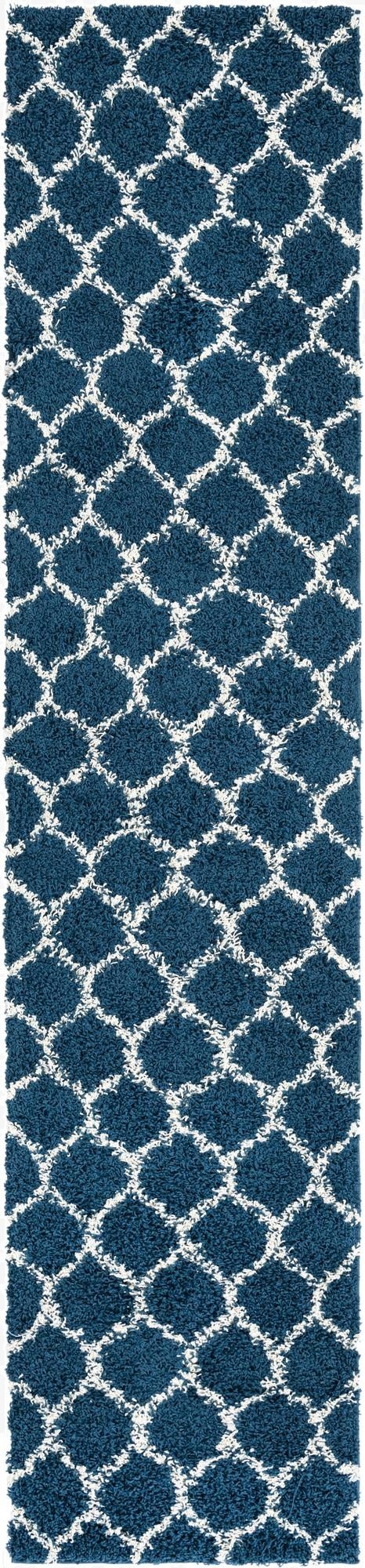 2' 7 x 12' Trellis Shag Runner Rug