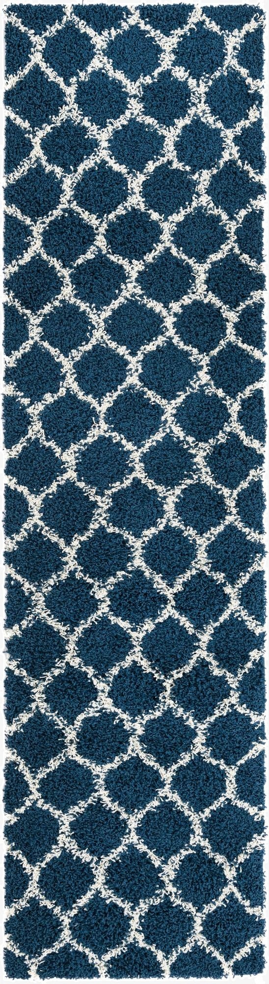 2' 7 x 10' Trellis Shag Runner Rug