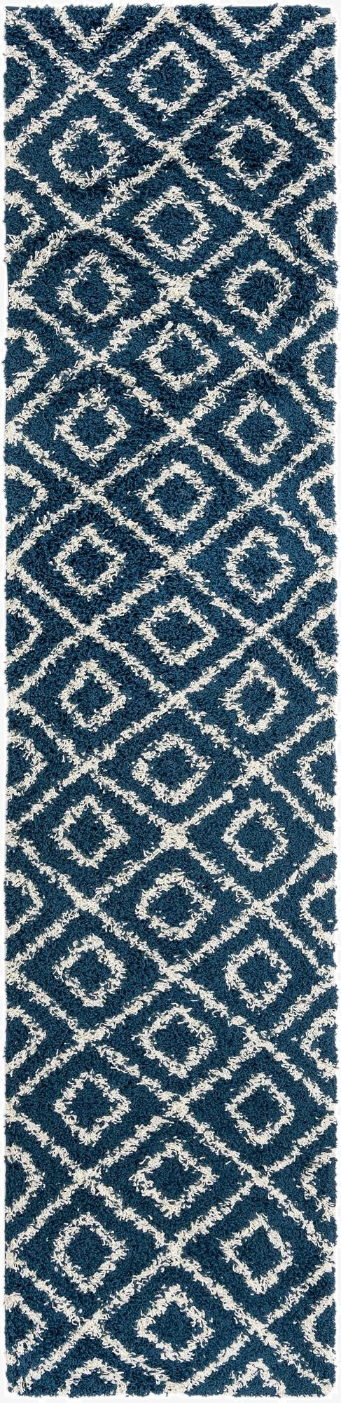2' 7 x 12' Trellis Shag Runner Rug