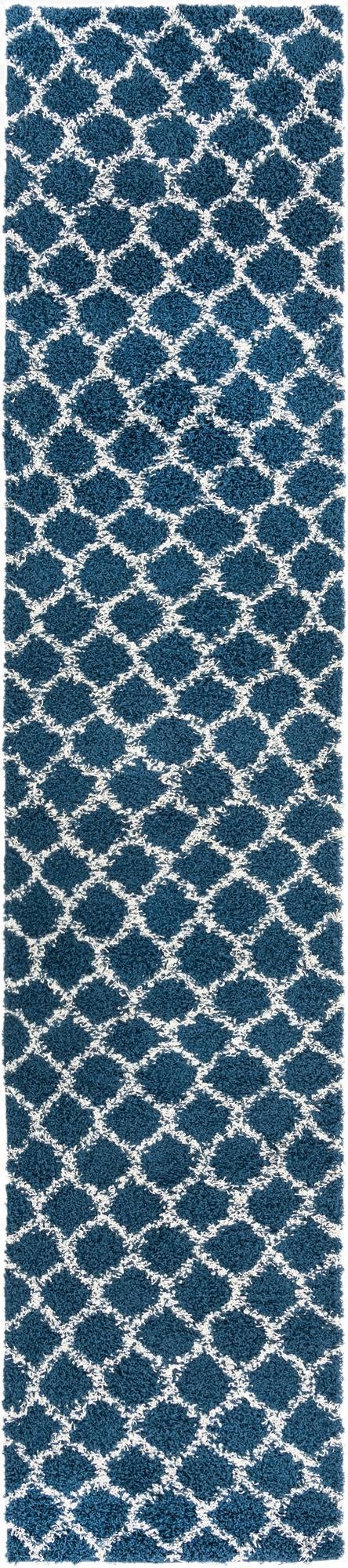 3' 3 x 16' 5 Trellis Shag Runner Rug