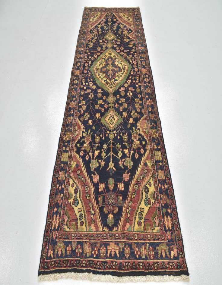 Detail image of 3' 7 x 9' 9  Hand Knotted Tuiserkan Persian Wool Runner Rug