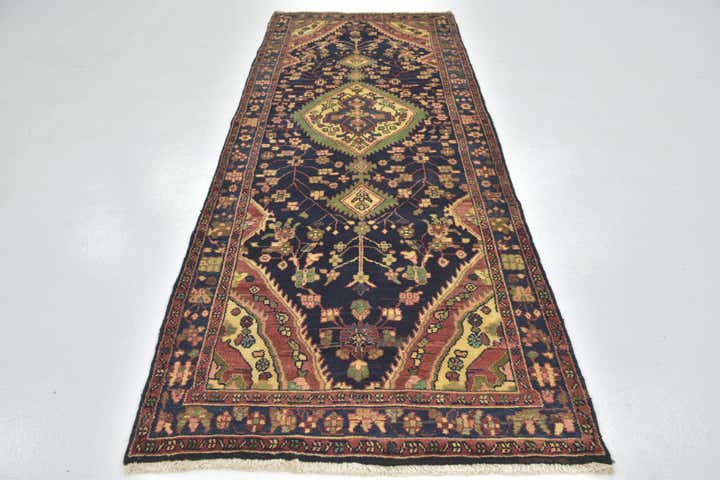 3' 7 x 9' 9 Hand Knotted Tuiserkan Persian Wool Runner Rug