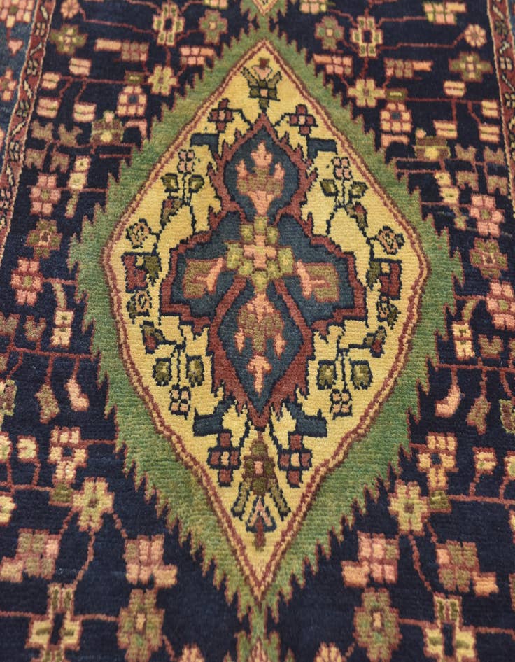 Detail image of 3' 7 x 9' 9  Hand Knotted Tuiserkan Persian Wool Runner Rug