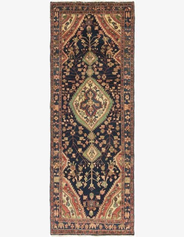 3' 7 x 9' 9 Hand Knotted Tuiserkan Persian Wool Runner Rug