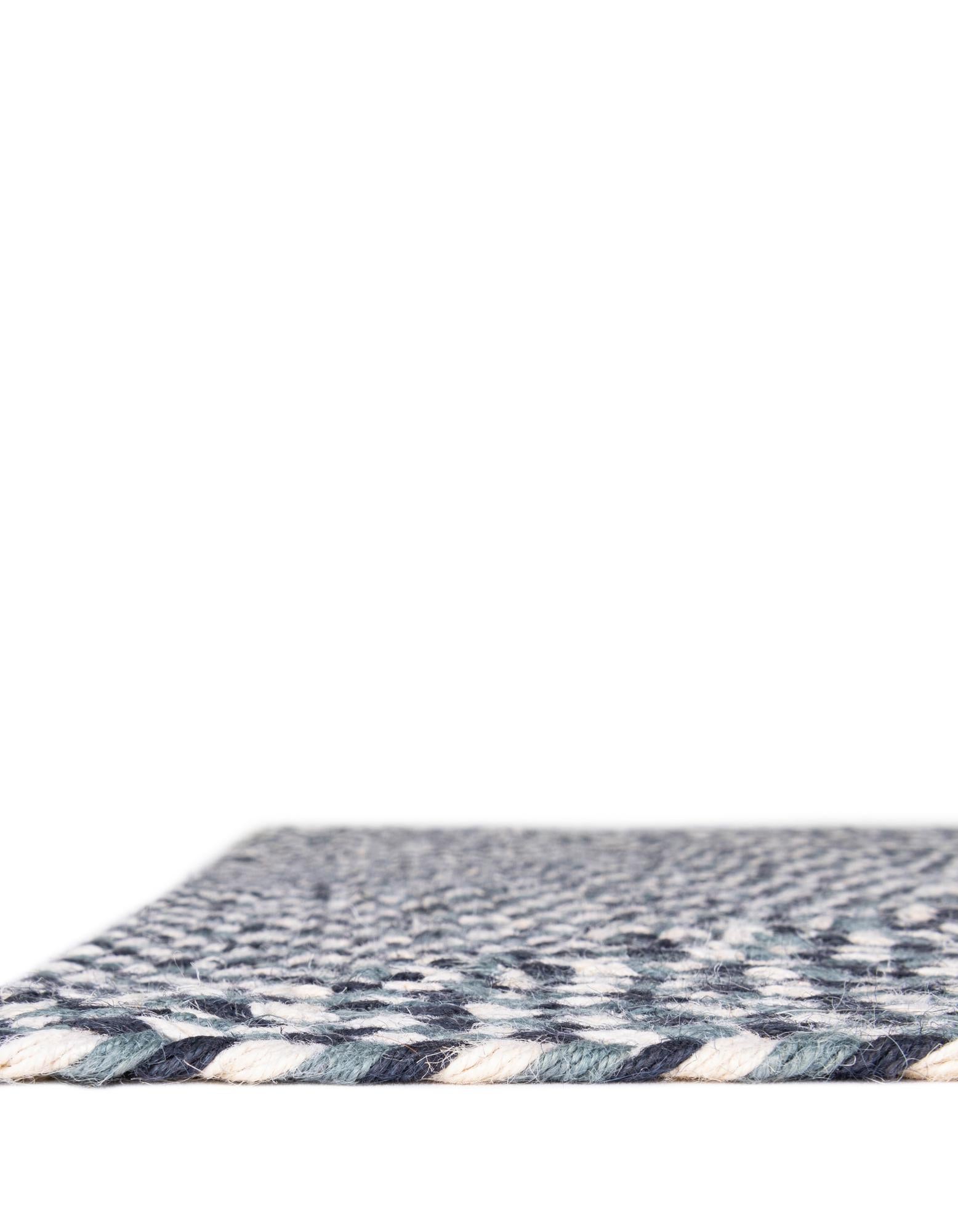 2' x 6' 1 Handmade Tweed Braided Jute Runner Rug