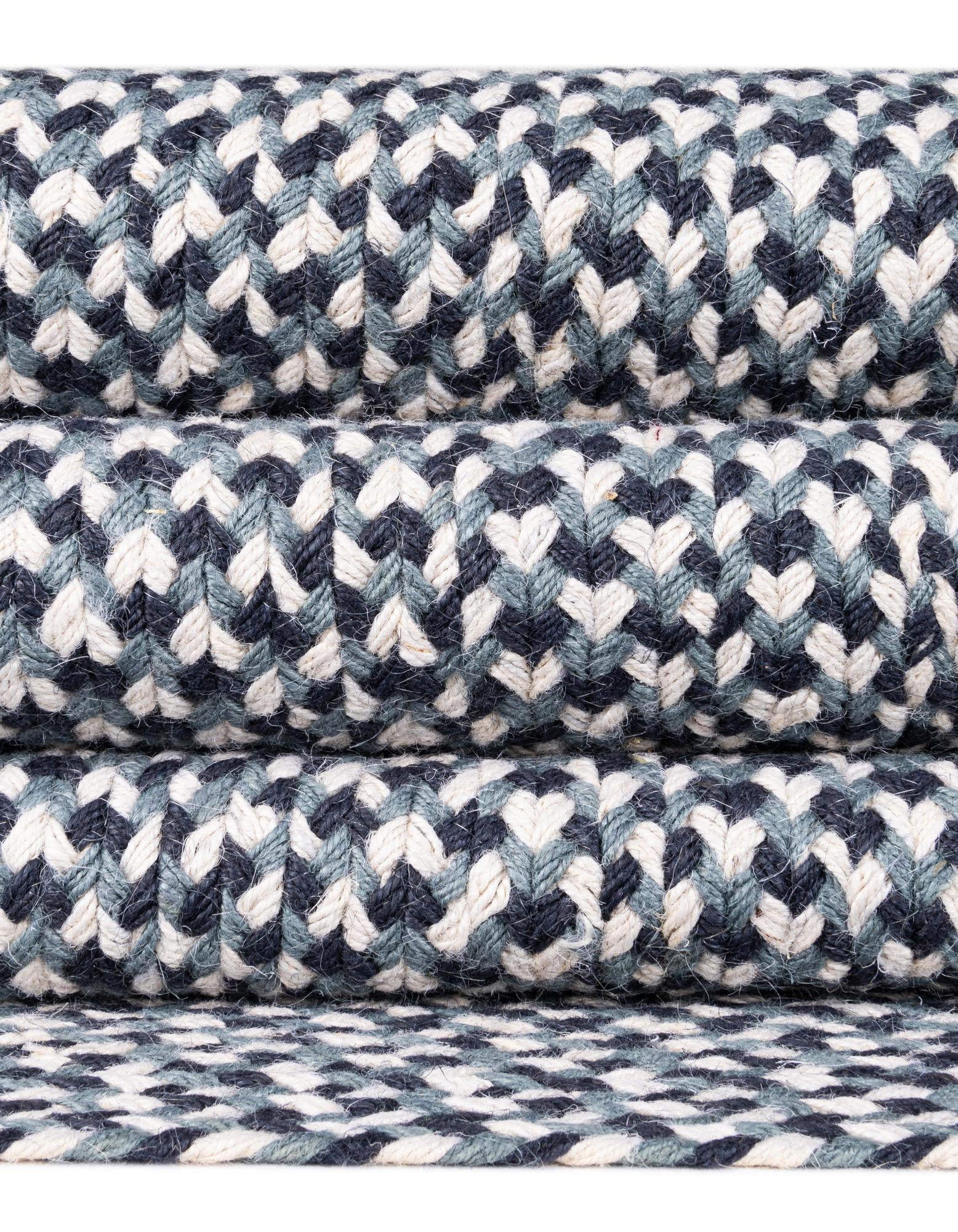 2' x 6' 1 Handmade Tweed Braided Jute Runner Rug