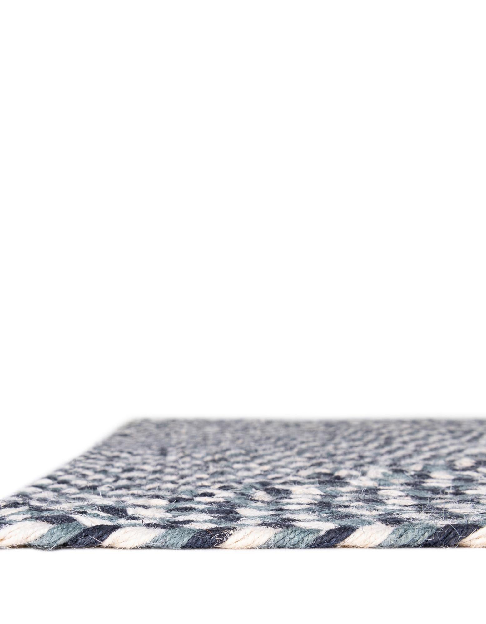 2' x 6' 1 Handmade Tweed Braided Jute Runner Rug