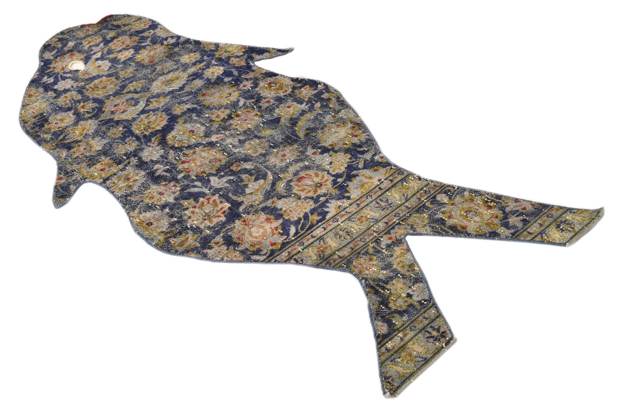 3' 2 x 7' 5 Hand Knotted Ultra Vintage Persian Wool Runner Rug