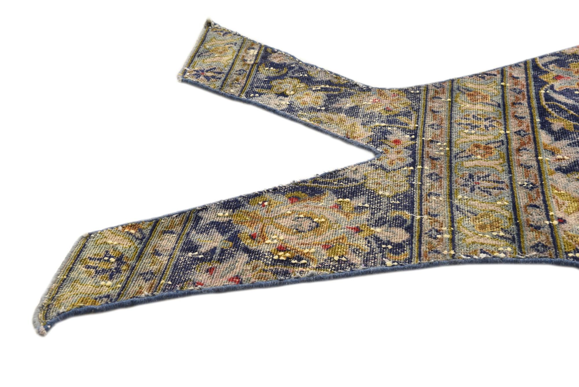 3' 2 x 7' 5 Hand Knotted Ultra Vintage Persian Wool Runner Rug