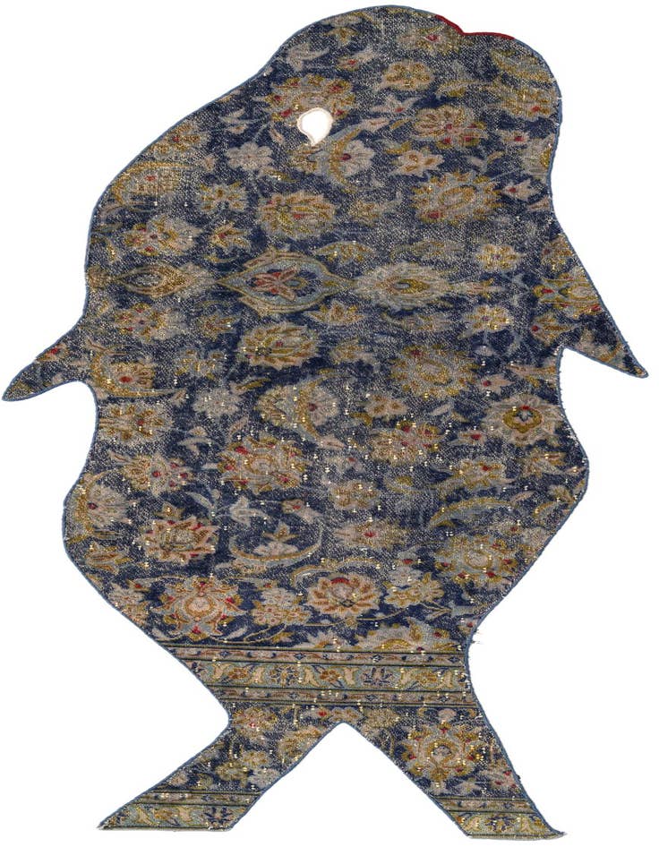 Detail image of 3' 2 x 7' 5 Hand Knotted Ultra Vintage Persian Wool Runner Rug