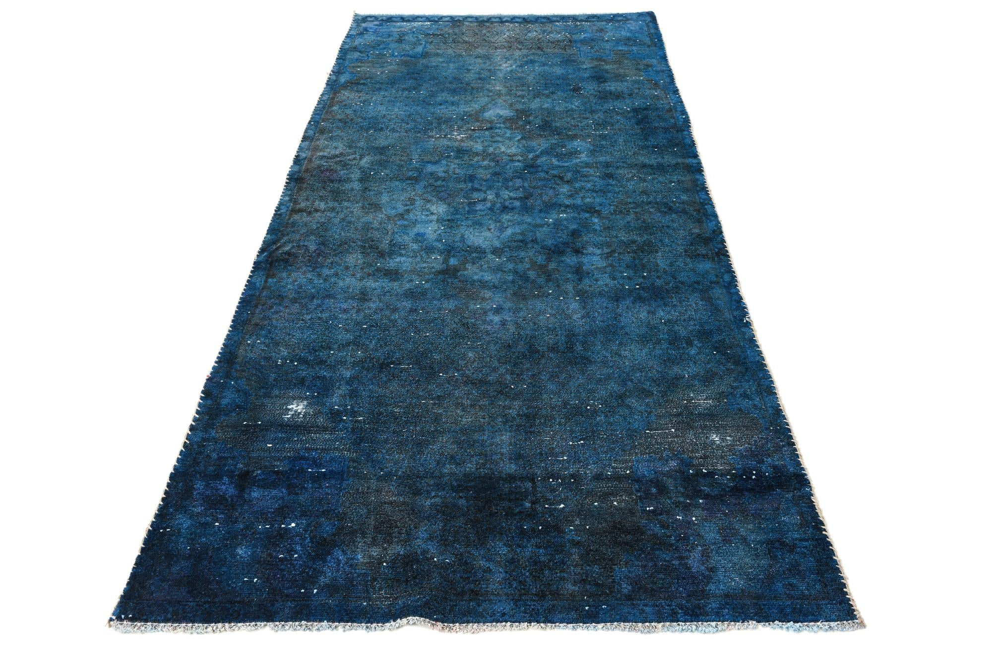 4' 1 x 8' 3 Hand Knotted Ultra Vintage Persian Wool Runner Rug