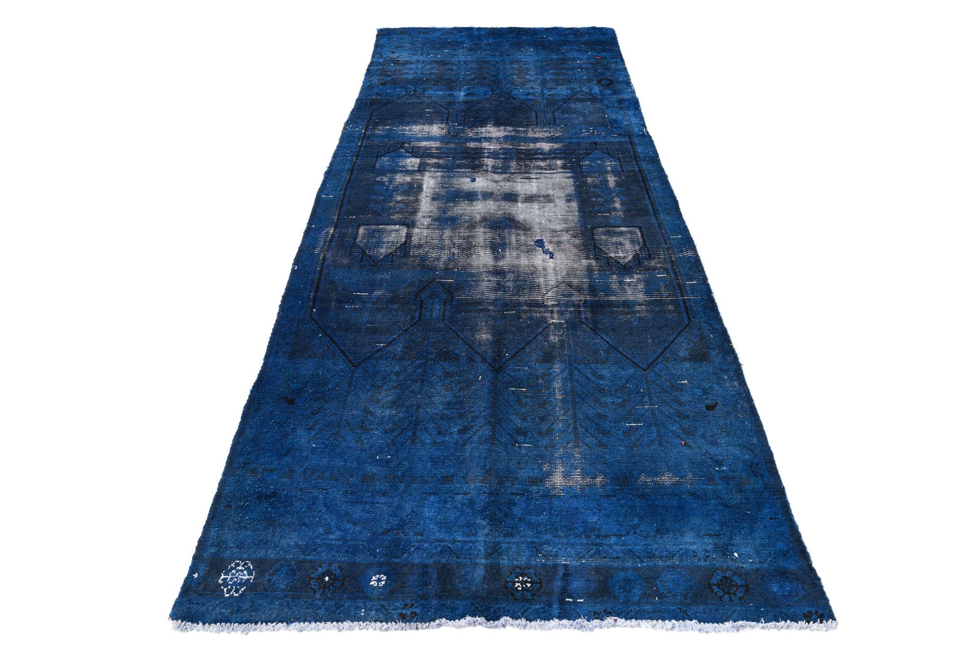 4' x 9' 10 Hand Knotted Ultra Vintage Persian Wool Runner Rug