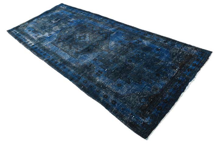4' 3 x 10' 2 Hand Knotted Ultra Vintage Persian Wool Runner Rug