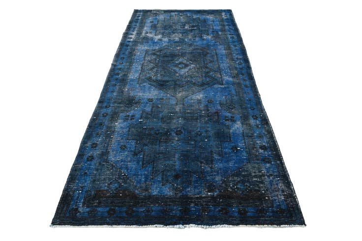 Detail image of 4' 3 x 10' 2 Hand Knotted Ultra Vintage Persian Wool Runner Rug