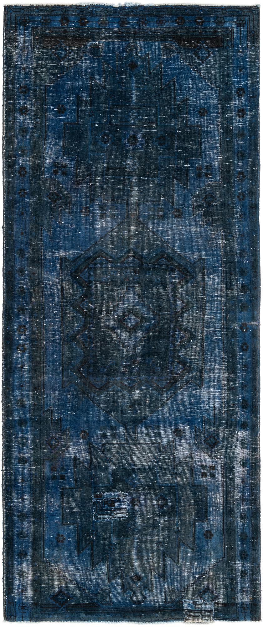 4' 3 x 10' 2 Hand Knotted Ultra Vintage Persian Wool Runner Rug